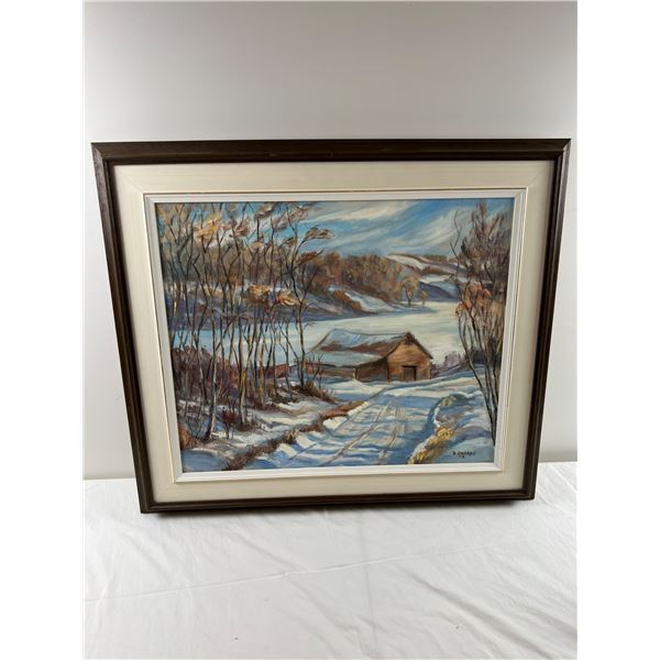"Winter Road Near Stony Plain" Painting
