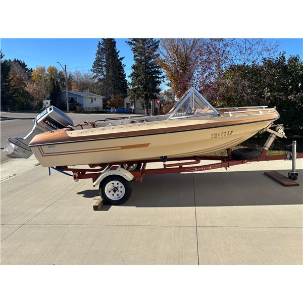 Gascon Boat with Evinrude Motor & Trailer