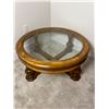 Image 1 : Circular Glass Top Coffee Table