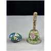 Image 4 : Nice Small Cloisonne Vase and Bell w/ Small Sword
