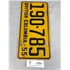 Image 3 : 1955 BC License Plate