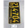 Image 3 : 1956 BC License Plate