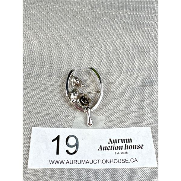 Very Nice Silver Tone Broach '