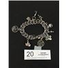 Image 1 : Very Nice Sterling Silver Charm Bracelet w/ Charms Some Charms are Not Silver