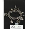 Image 2 : Very Nice Sterling Silver Charm Bracelet w/ Charms Some Charms are Not Silver