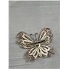 Image 4 : 950 Silver Filigree Butterfly Brooch and 950 Bracelet (2 Stones Missing)
