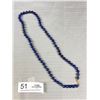 Image 3 : Hand Knotted Lapis Lazuli Necklace with 14k Clasp