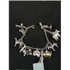 Image 3 : Sterling Charm Bracelet + 11 Sterling Charms - 37.76 gr (Red Box)