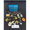 Image 1 : Ritmeester Cigarillo Box w/ Assorted Pins and Misc