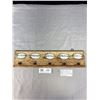 Image 1 : Antique Wooden Towel Rack w/ Porcelain Plaques for Hand Towel, etc (Marked on Back) German