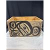 Image 3 : Vintage Wooden Crate w/ Native Paintings on Side