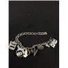 Image 3 : Sterling Charm Bracelet w/ 11 Charms (26.6 gr) + 9 Extra Sterling Charms (Blue Box)