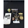 Image 1 : Acme Silent Dog Whistle, Globe Pencil Sharpener, 1914 Pin and Misc