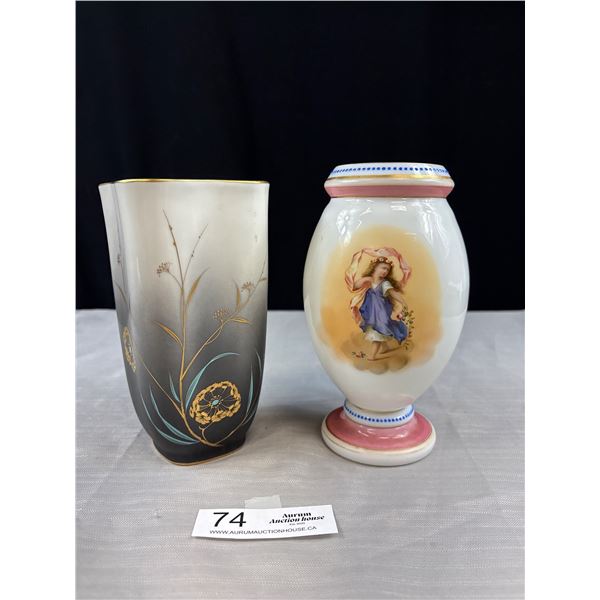 2 Antique Vintage Rosenthal Germany Vase + Victorian Era Vase