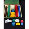 Image 2 : Antique Boxed Set of Bakelite? Poker Chips