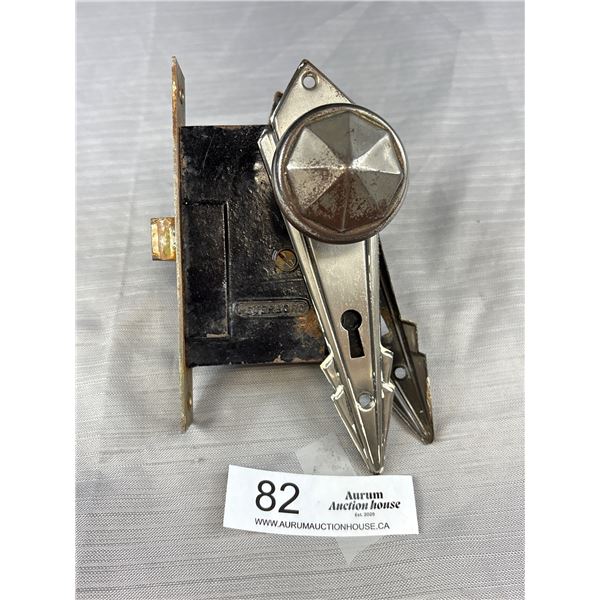 Antqieu 1920s Art Deco Mortise Lock Set