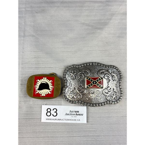 2 Vintage Heavy Belt Buckles