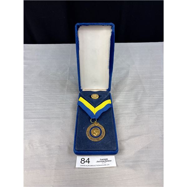 Vintage Paul Harris Rotary Foundation Medal and Lapel Pin in Presentation Box