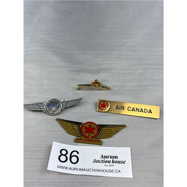 Vintage Airline Pins - Air Canada, British Airways, TimeAir