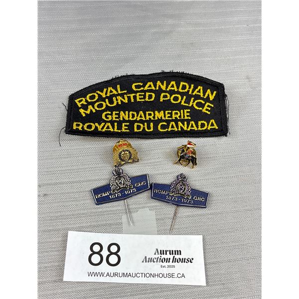 Vintage RCMP Patch and Pins