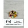 Image 1 : Lovely Vintage Wreath Style Brooch w/Various Precious Stones