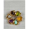 Image 2 : Lovely Vintage Wreath Style Brooch w/Various Precious Stones