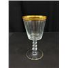 Image 5 : Lot of 10 Gold Rim Crystal Glasses