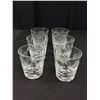 Image 6 : Lot of 12 Short and Tall Glass Etched Glasses