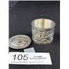 Image 6 : 2 Vintage Native Pieces, Ceramic Bowl and Lidded Pewter Container