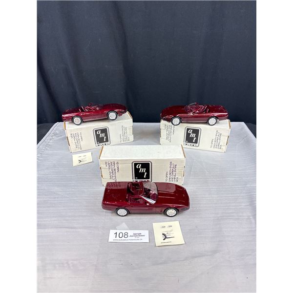 Lot of 3 Ertle AMT Corvette Promo Cars