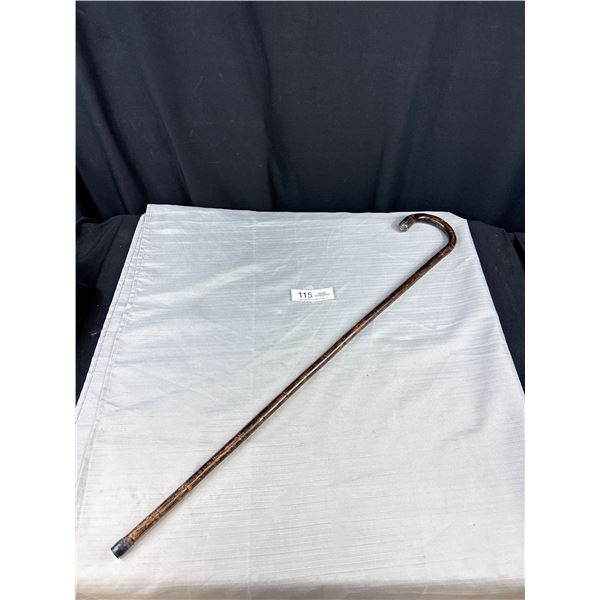 Wooden Cane w/ Sterling Silver End NO SHIPPING