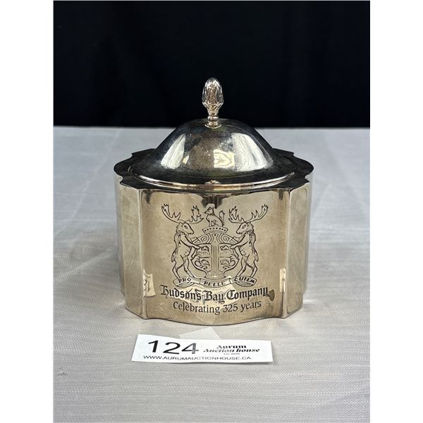 Very Nice Hudson Bay Celebrating 325 Years Lidded Container Silver Plated
