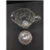 Image 2 : EAPG 1903 Jewelled Moon and Stars Water Pitcher and Strawberry and Raspberry Goblet