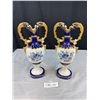 Image 1 : Pair of Royal Dux Chezch Pottery Vases Bottom Broken Out of One