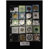 Image 1 : Album Page Full of 18 Vintage Tokens