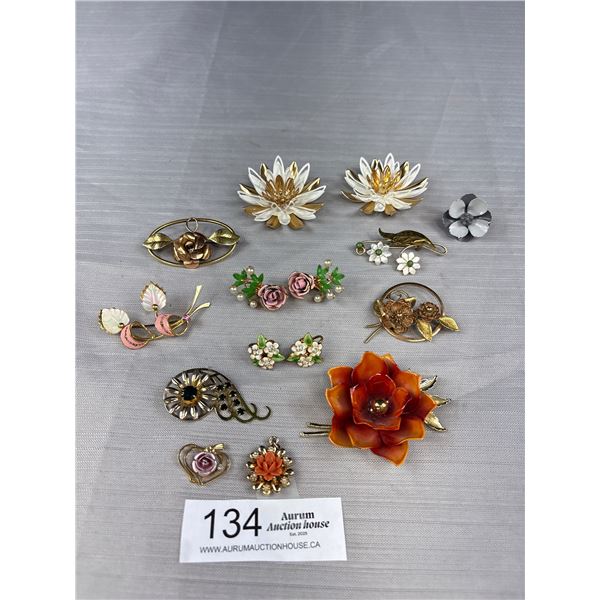 Lot of Vintage Flora Jewelry