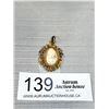 Image 1 : 800 Silver w/ Gold Wash Cameo Pendant