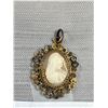Image 2 : 800 Silver w/ Gold Wash Cameo Pendant