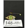 Image 1 : Vintage Uranium Glass Virgo Brooch and Stick Pin
