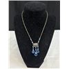 Image 6 : Two Antique Glass Necklaces and Blue Crystal Drops Necklace