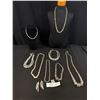Image 1 : Large Lot Beautiful Crystal Necklaces One w/ Sterling Clasp