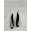 Image 2 : Black Coral Earrings w/ 14k Posts and Backings and Black Coral Stingray Pendant