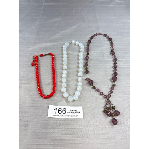 Very Old Glass Bead Broken Necklaces