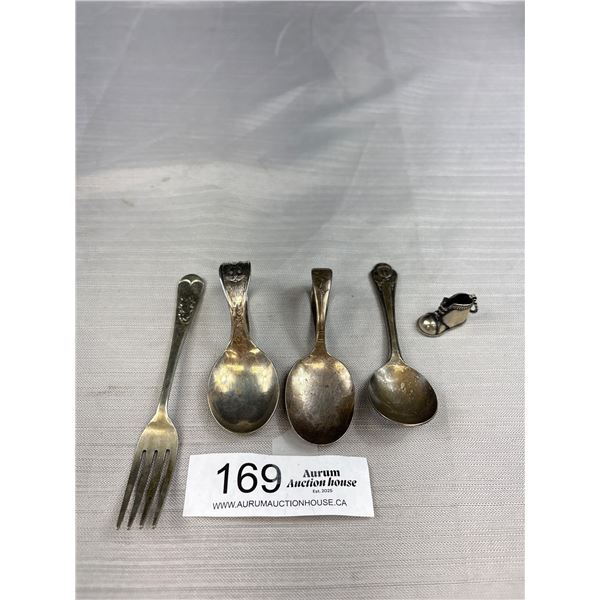 Vintage Baby Cutlery + Shoe One is Peter Rabbit