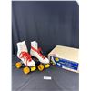Image 2 : Vintage Pair of Unused Size 8 Ladies Rollerblades in Original Box