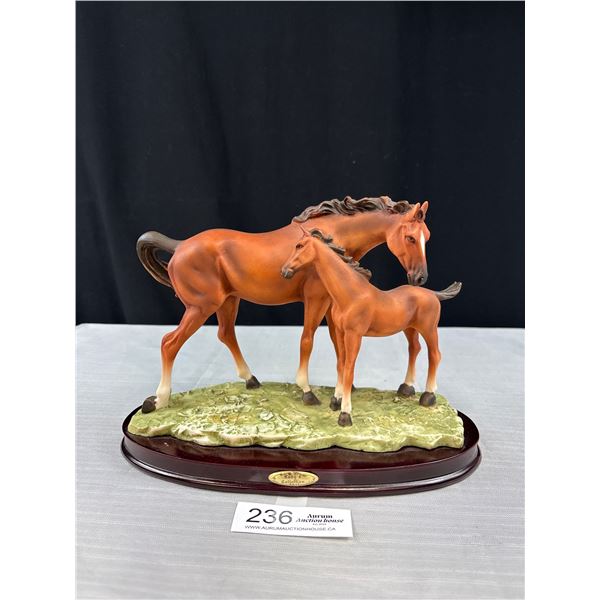 Ruby's Collection 2 Decorative Horses on Stand