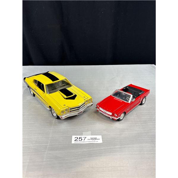 1/18th Scale Diecast Chevelle + 1/25th Scale Ford Mustang