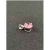 Image 2 : Nice Sterling Drop Pendant with Large Pink Stone