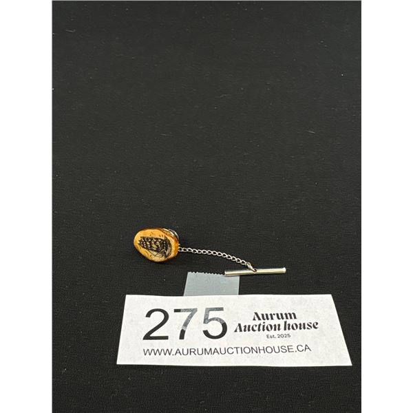 Signed Scrimshaw Tie Stud