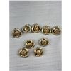 Image 3 : Unusual Set of 9 "Agate" Center Butters 1950's